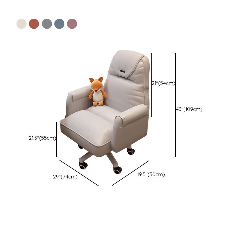 Modern Office Chair Adjustable Seat Height No Distressing Slide Chair with Wheels