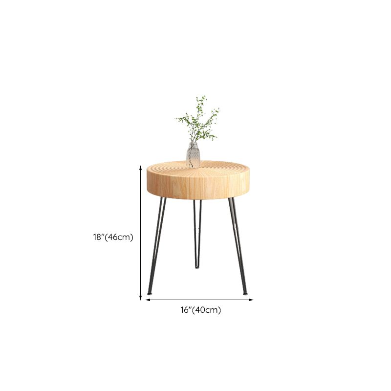 Contemporary Cocktail Table Round Solid Wood Coffee Cocktail Table