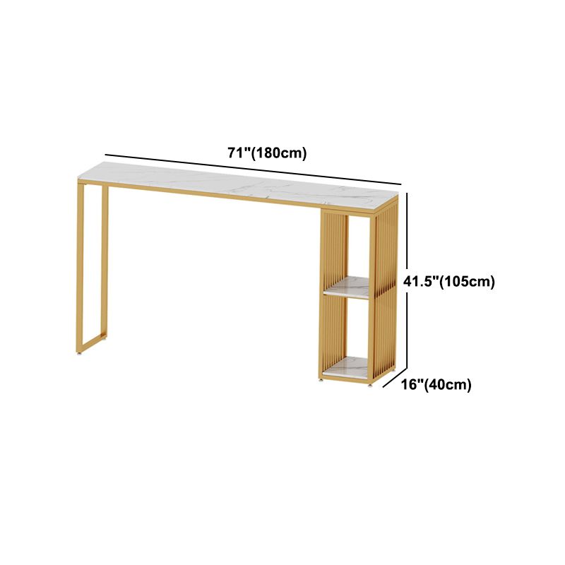Glam 1/2/3 Pieces Bar Table Set Rectangle Bar Table with High Stools
