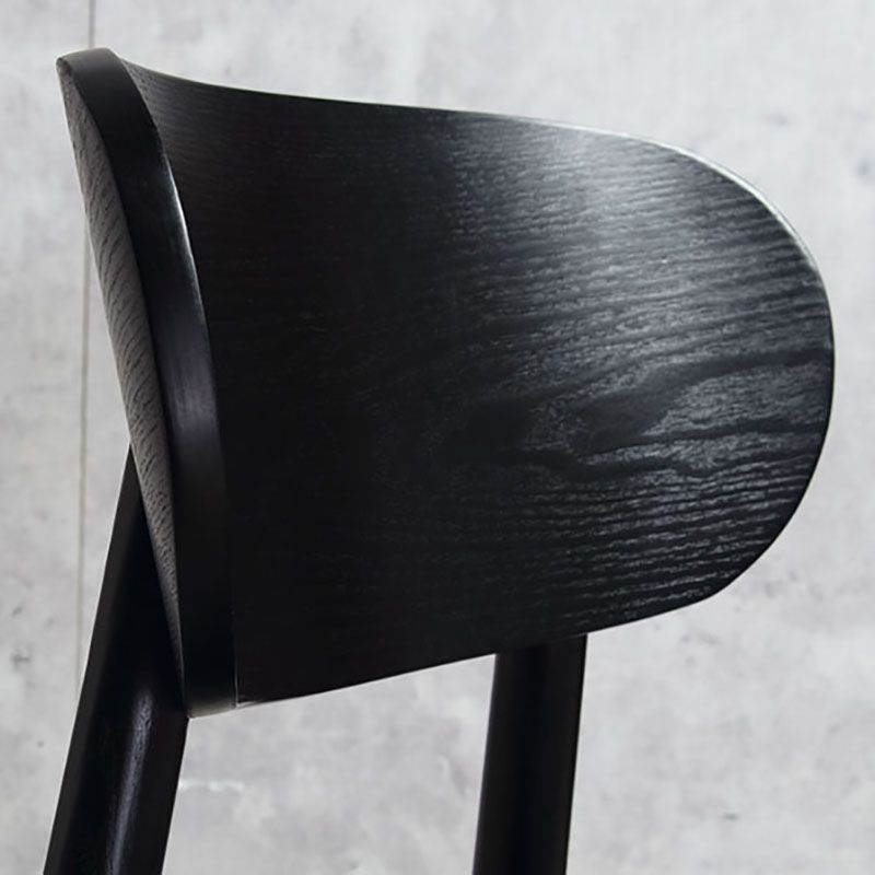Sillas de comedor de madera estilo moderno Silla auxiliar de comedor con respaldo abierto (juego de 2)