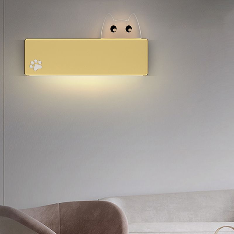 Forma a forma di gatto Light Kids Style Metal 1 Light Wall Monte Light