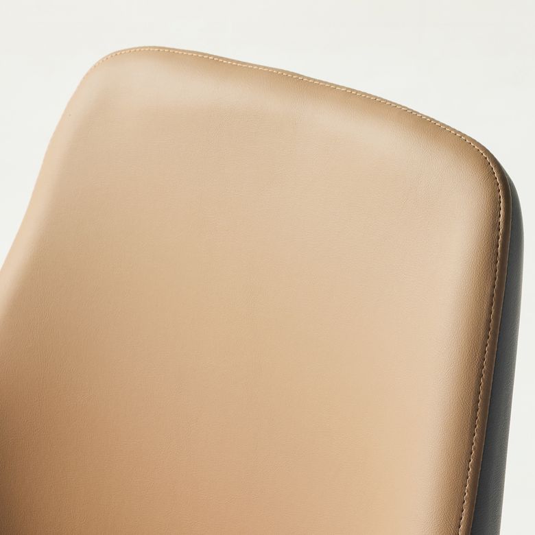 Fauteuil en cuir de restaurant contemporain, finition mate, chaise de salle à manger Parsons