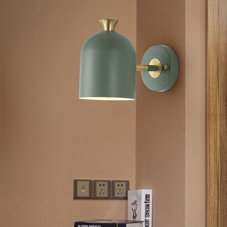 Noordse macaron -stijl gearceerde muurlicht SCONCE METAL 1 LICHT SCONCES