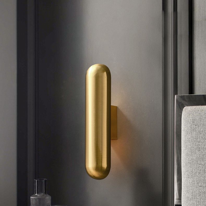 Capsula wall light sconce in stile contemporaneo a led lampada montata a parete in metallo