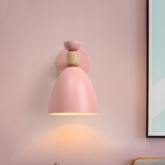 Geometric Metal Wall Sconce Modern Nordic Macaron 1 Light Wall Mounted Light