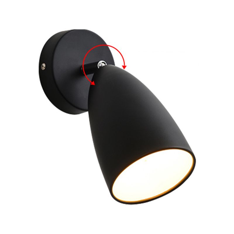Metal Shade Wall Light Nordic Single Light Adjustable Wall Sconce for Living Room