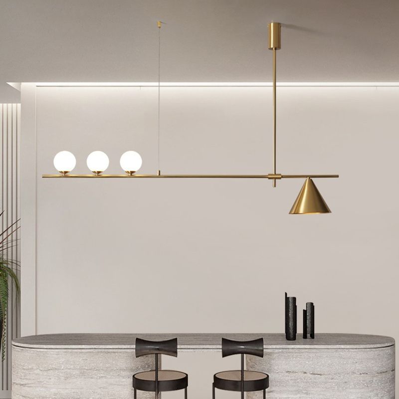 Modern Simple Island Light Glass Hanging Light for Dining Room