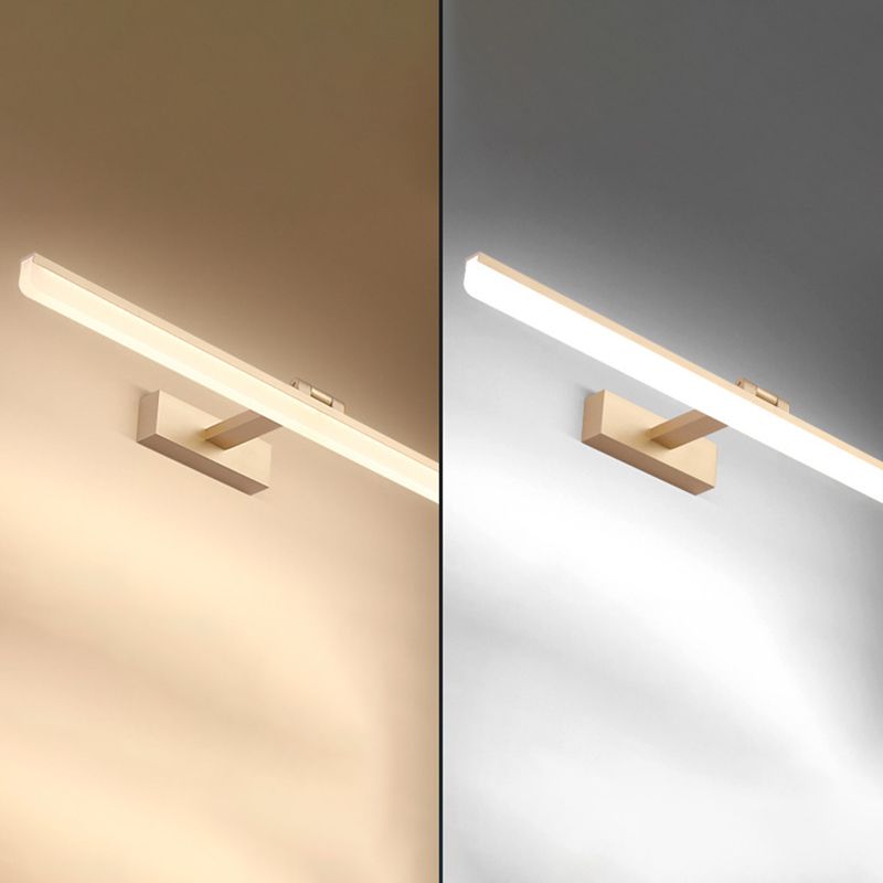 Modern Simple Mirror Cabinet Bathroom Wall Lights Metal Linear LED with Swivel Lamp Head Ambient Vanity Light