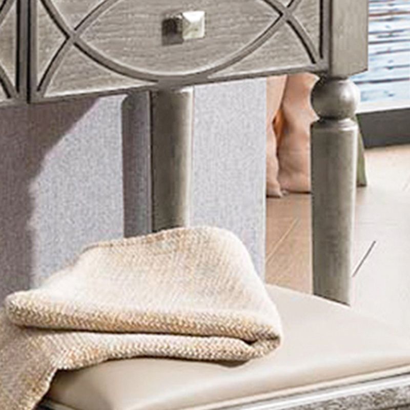Oak Vanity Set with Stool Gray Vanity with Drawer and Mirror