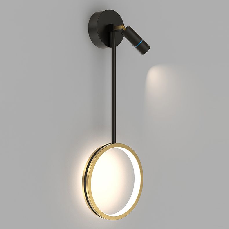 Luces de pared de forma de geometría de estilo de montaje de pared de metal de estilo de metal moderno en negro