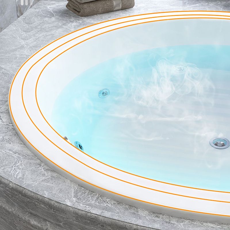 Modern Drop-in Bath Tub Round Acrylic Bathtub for Home and Hotel