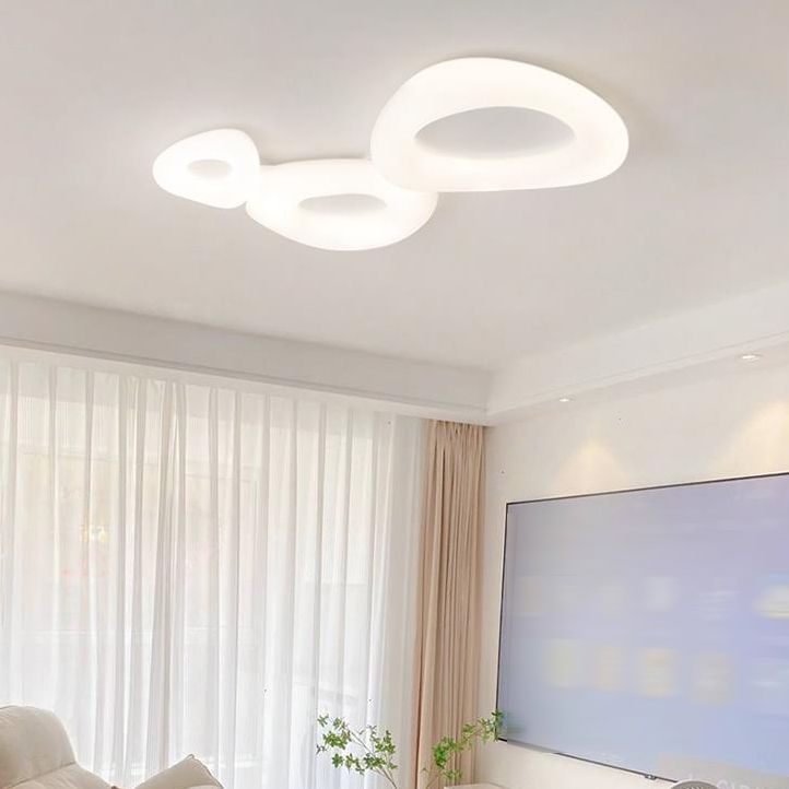 LED Flush Mount Lighting Modernism White Ceiling Light for Foyer Bedroom