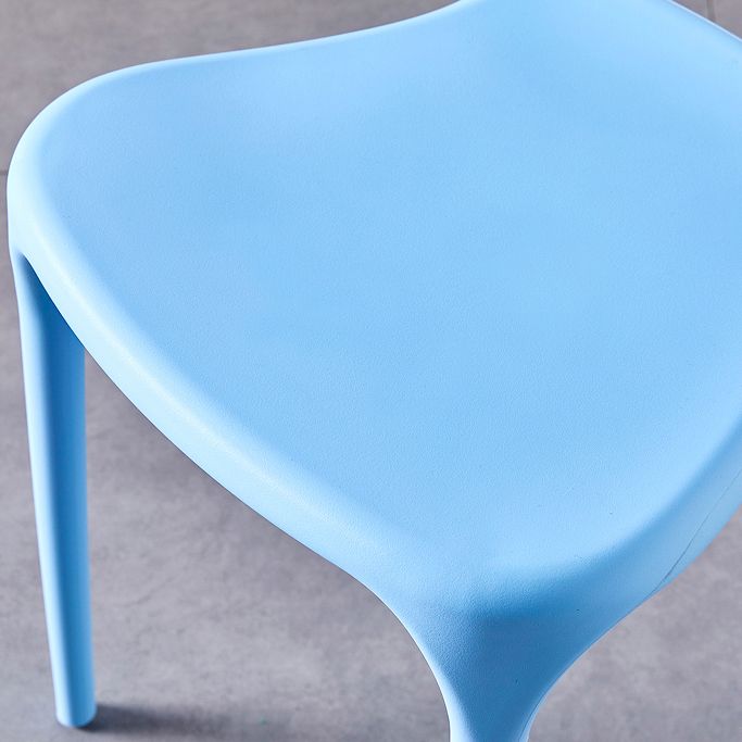 Contemporary Indoor-Outdoor Plastic Open Back Stackable Dining Side Chair