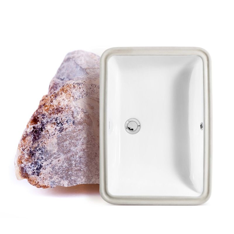 Classic Bathroom Sink Rectangular Vessel Bathroom Sink with Faucet