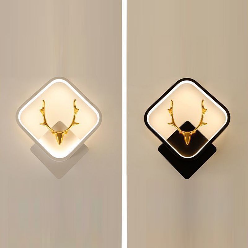 Modern Simple Wall Mount Light LED Wall Sconce Light with Silica Gel Shade for Bedroom