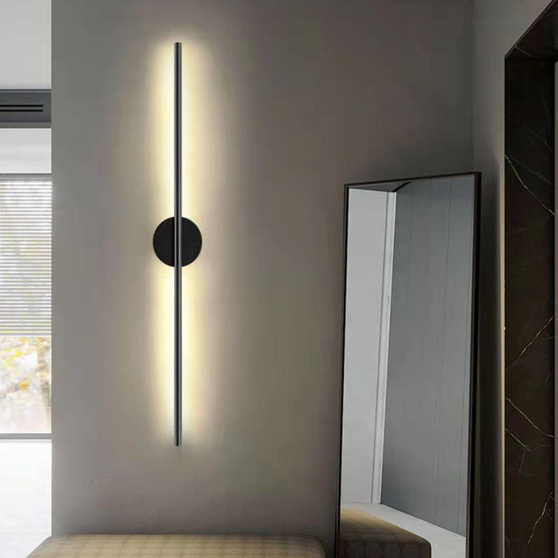 Metal Linear Sconces Indoor Contemporary 1 Light Wall Light Fixture for Bedroom