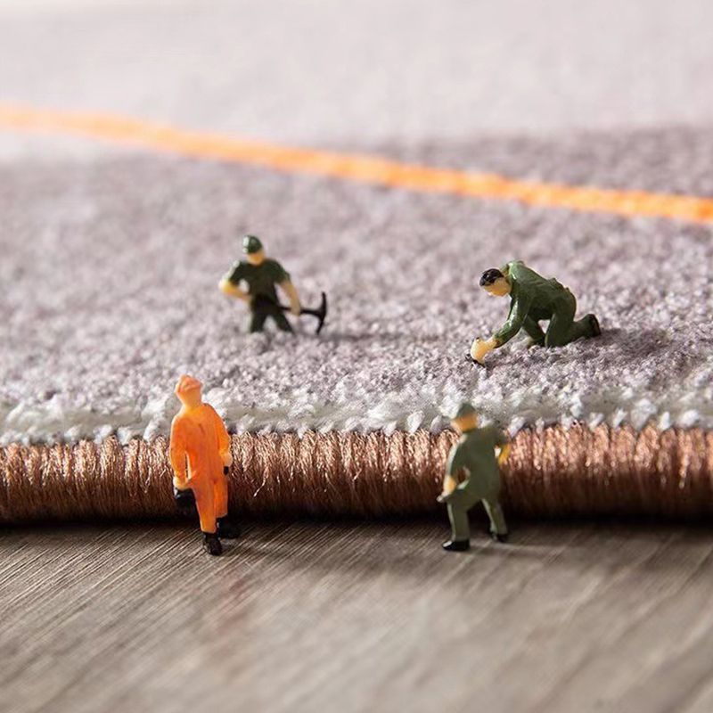 Funky Novelty Shape Rug Trendy Contrast Panel Polyester Rug Anti-Slip Carpet for Home Decor