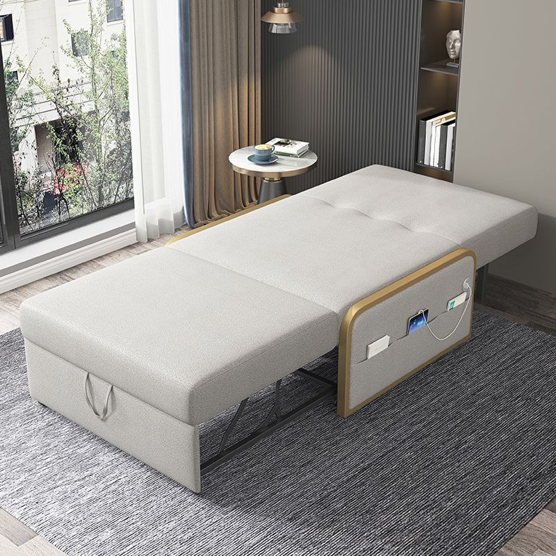 Faux Leather Stain Resistant Contemporary Armless Bed Sofa Couch