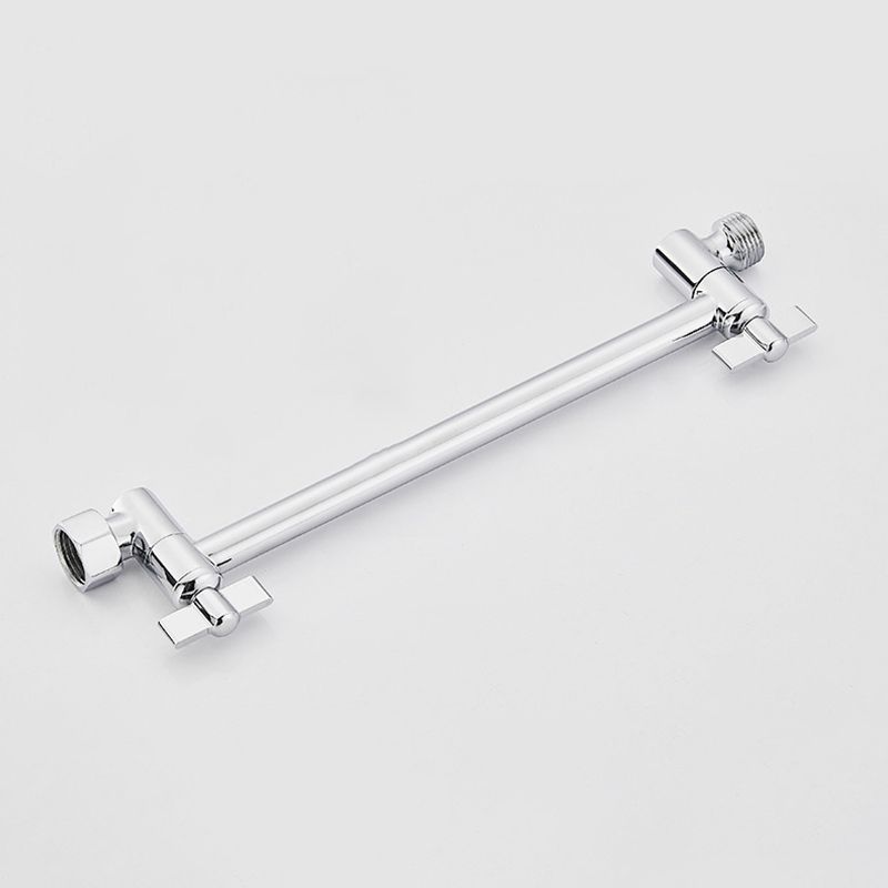 Silver Square Fixed Shower Head Modern Style Wall-Mount Showerhead