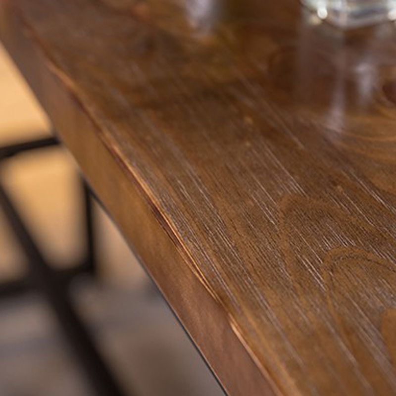 Industrial 1/4/7 Pieces Bar Table Set Rectangle Pine Wood Counter Table for Cafe