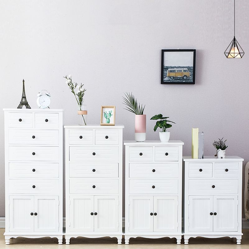 Vertical Nautical Solid Wood Storage Chest Bedroom Chest with Drawers