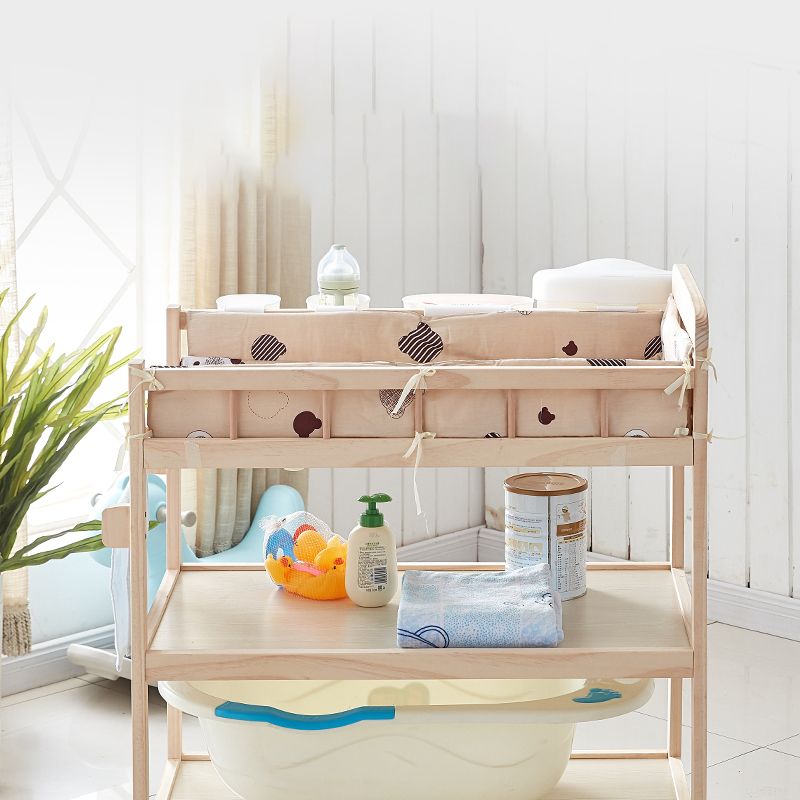 Wooden Baby Changing Table Flat Top Changing Table with Shelf