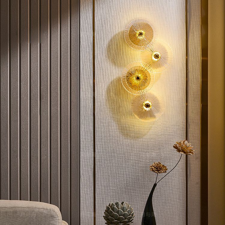 Accensione della parete di vetro postmoderna Vintage Vintage Vintage Postmodern per camera da letto