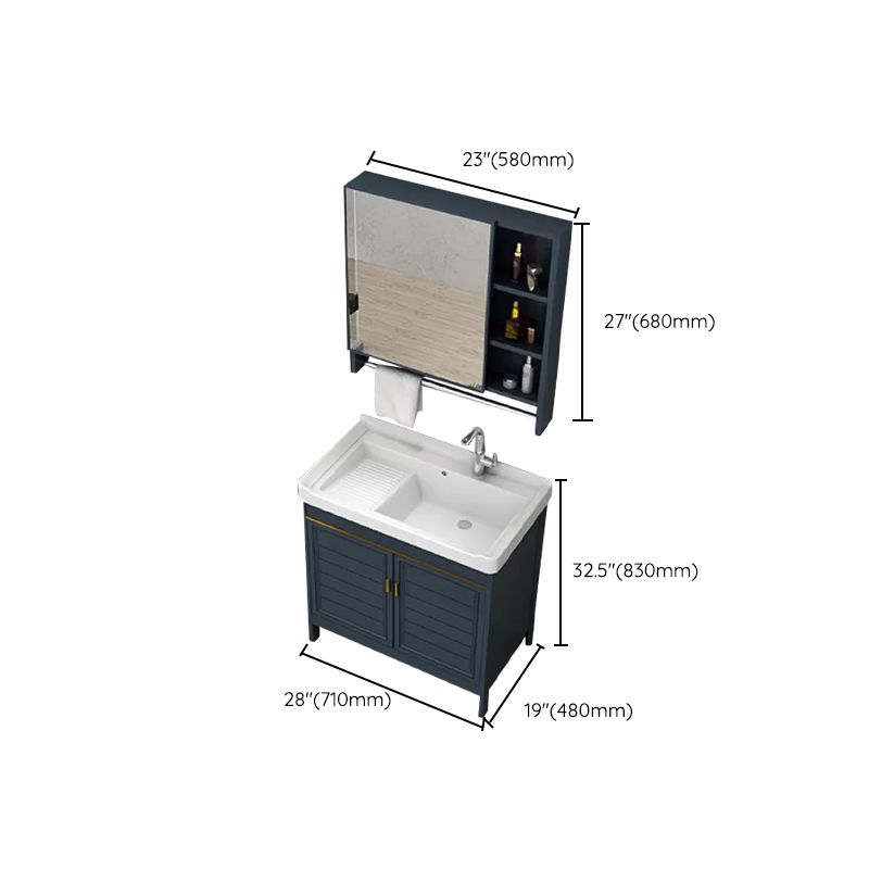 Modern Bathroom Vanity Freestanding 2 Doors Bathroom Vanity Set with Sink
