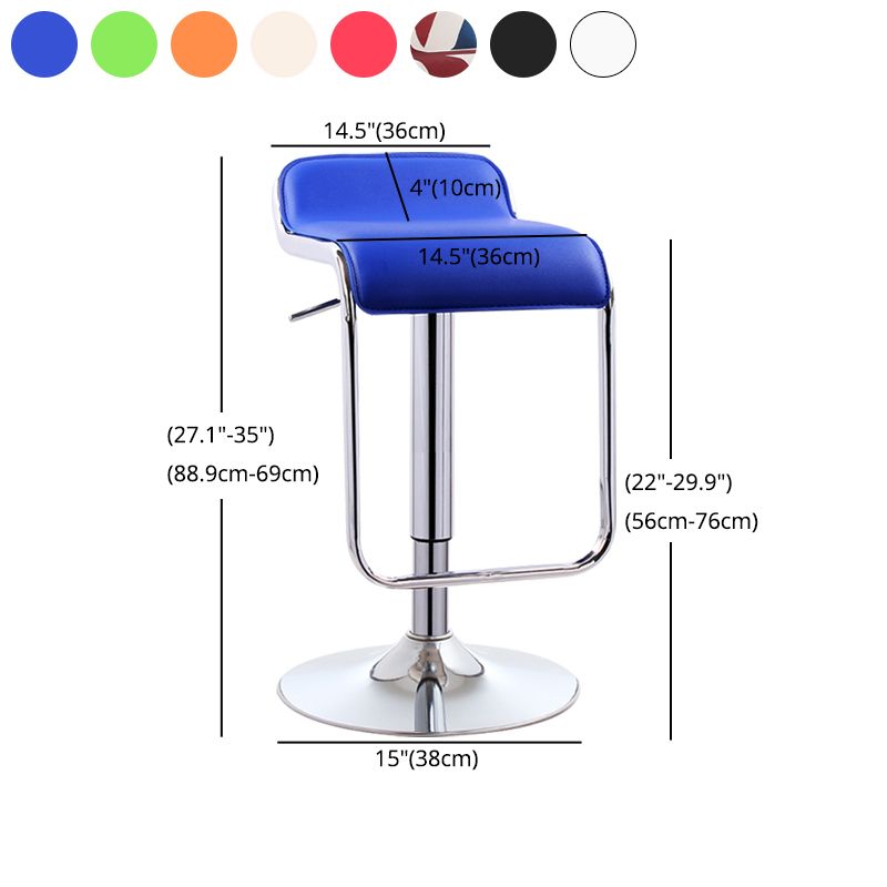 Taburete de bar rectangular moderno reposapiés silla de mostrador de metal ajustable para interiores