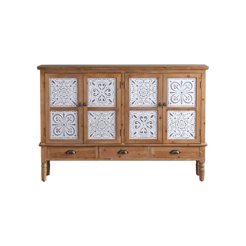 Industrial Stain Resistant Cabinet Distressed Wood Solid Wood Accent Cabinet
