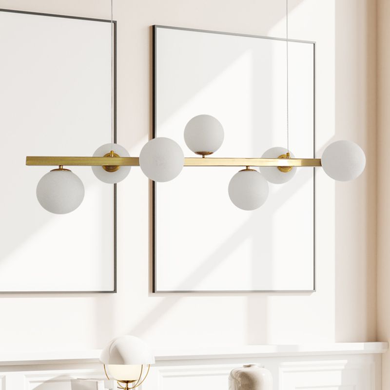 Nordic Style Hanging Lamp Ball Shape Island Light Fixture for Living Room