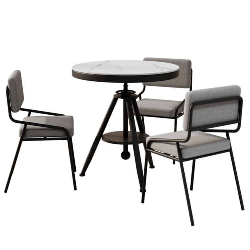 Moderner Stil Home Sintered Stone Esstisch runden Form Tisch mit einzelnen Sockelbasis