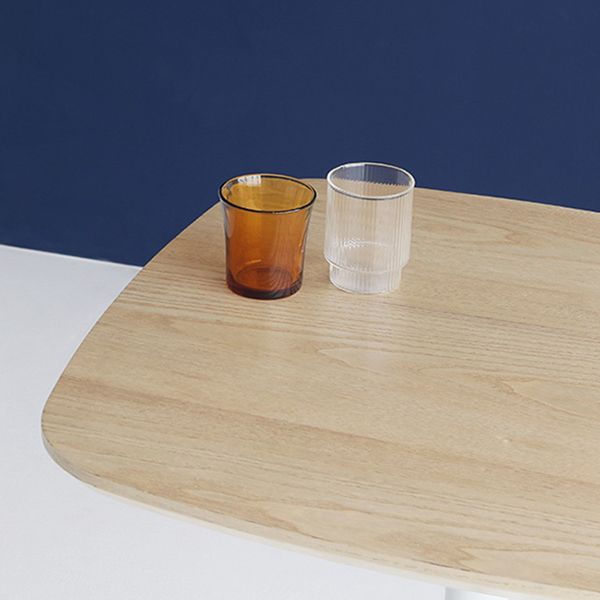 Industrial Solid Wood Square Dining Table Standard Kitchen Dining Table with Pedestal Base