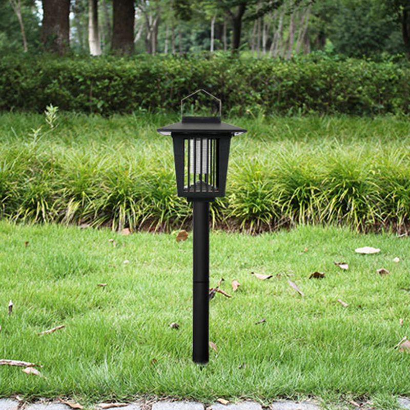Palace Solar Lawn Lighting Vintage Plastic Backyard LED Mosquito Repellent Light in Black