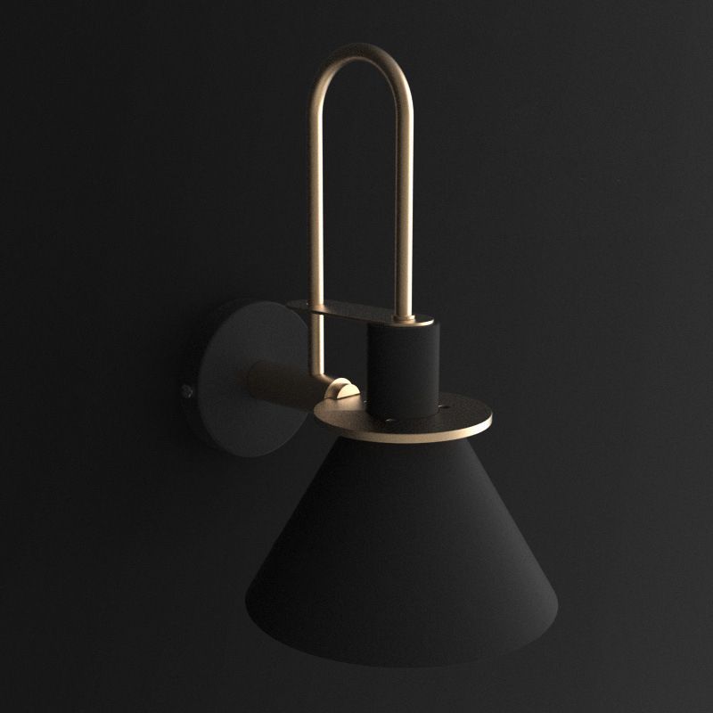 1 Light Metal Wall Mounted Wall Lights Modern Cone Wall Sconces Lighting Fixtures for Bedroom