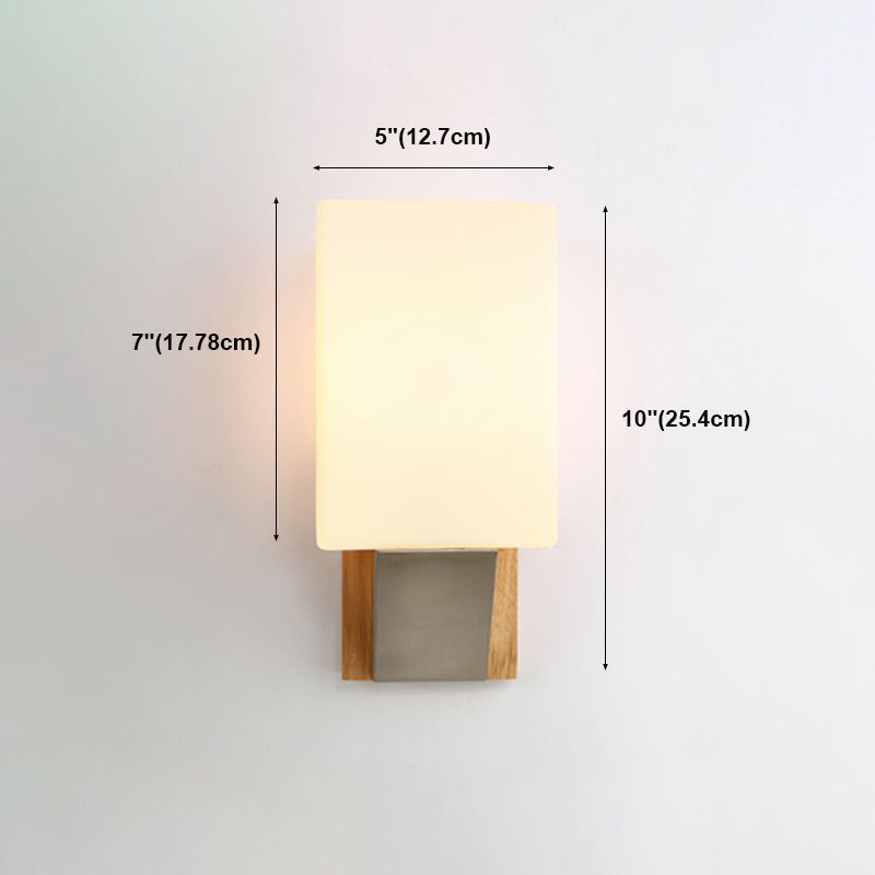 Modern Style Rectangular Wall Light Sconces Wood 1 Light Wall Lighting Ideas