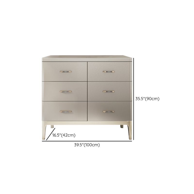 Horizontal Storage Chest Dresser Glam Storage Chest with Drawers