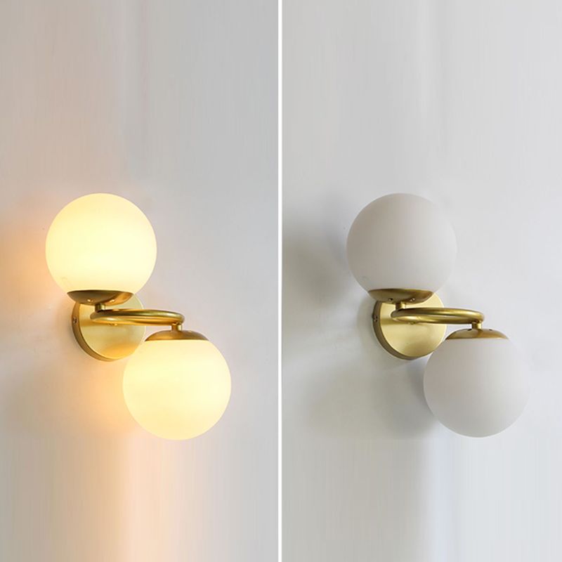 Modern Style Glass Wall Lamp Living Room Wall Mounted Light Fixture