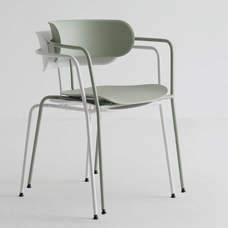 Silla de comedor de cocina de estilo industrial, sillones apilables con patas de metal
