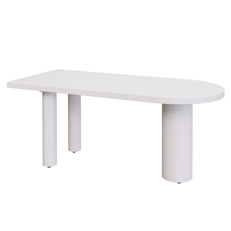 Simplicity Pine Restaurant Table Solid Wood Matte Finish 3 Legs Dining Table