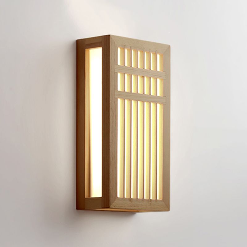 Modern Style Wall Light Fixture Simple Wooden Wall Light Sconce for Bedroom
