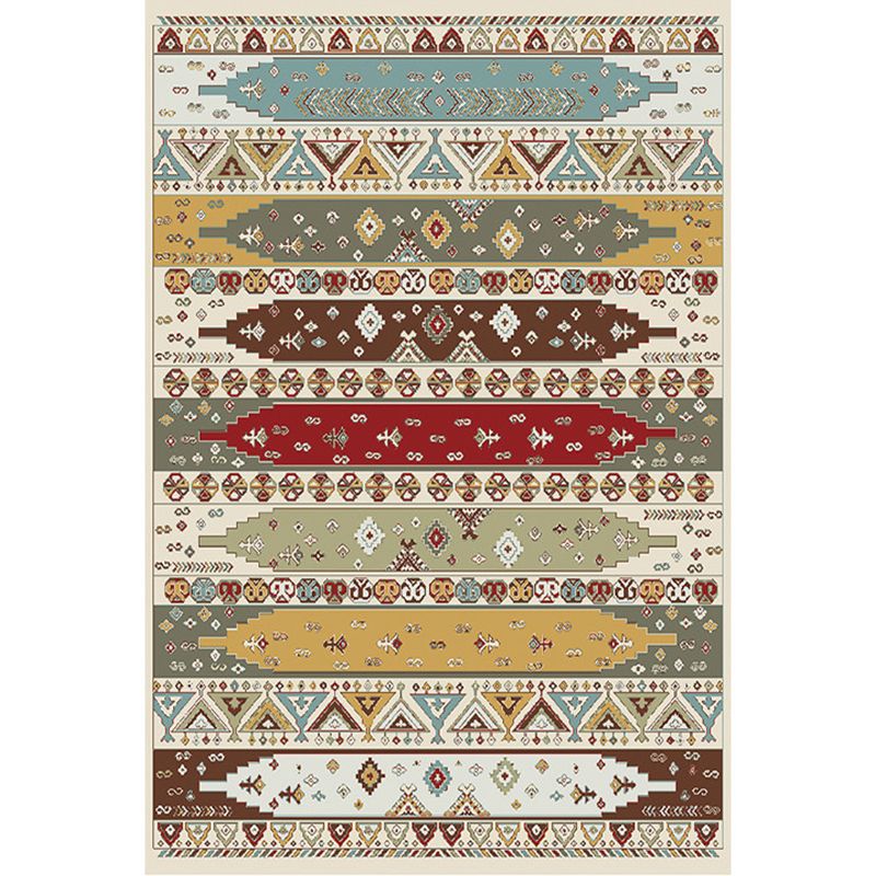 Boho Parlor Tapijt Multi-kleuren geometrisch geprint gebied Tapijt Synthetisch Synthetisch Non-slip Pet Vriendelijk Gemakkelijke verzorging Binnen Tapijt