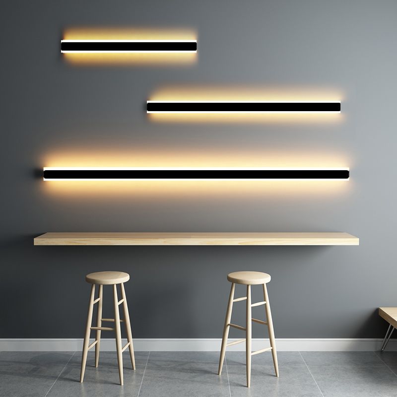 Modern Style Minimalist LED Wall Light Sconce with Acrylic Shade for Washroom