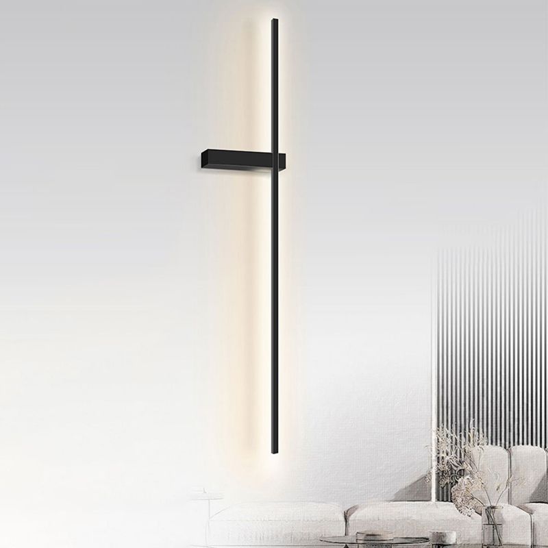 Aluminum Straight Wall Light Nordic Style LED Wall Sconce for Living Room
