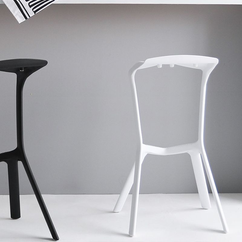 Modern Style Bar-stool Plastic Backless Bar Stool for Kitchen Bar with Plastic Legs
