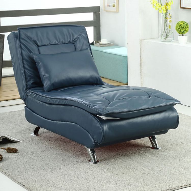 Adjustable Chaise Lounge Chair for Living Room with Metal Base