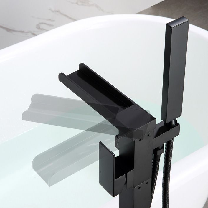 Modern Free Standing Tub Filler Faucet Copper Freestanding Tub Filler Trim