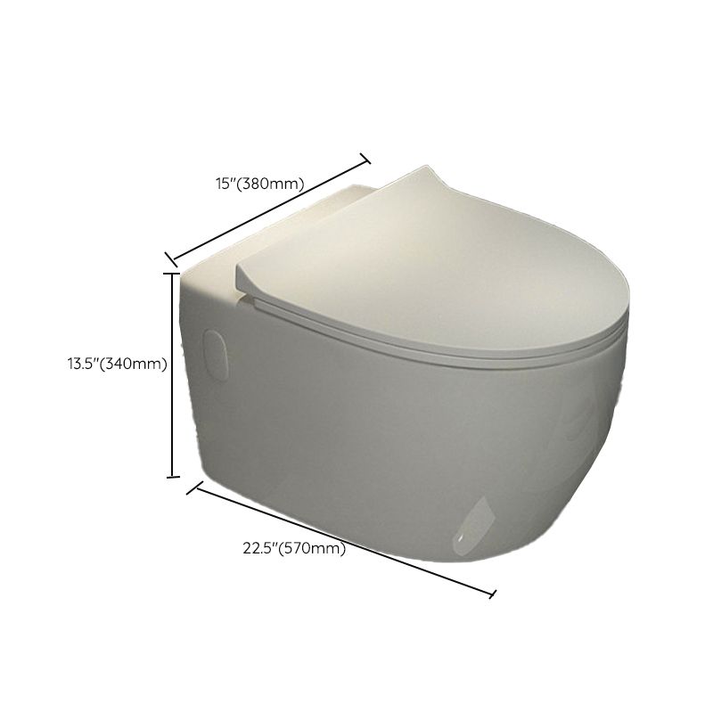 Modern Ceramic Flush Toilet White Wall Hung Toilet Bowl for Washroom