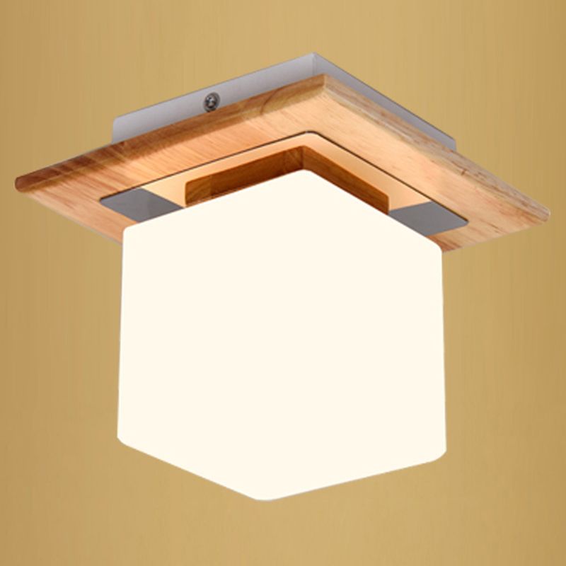 Semi-Flush-Chandelier-Ultra-intensive 1 helle weiße Glasdeckleuchten für den Flur