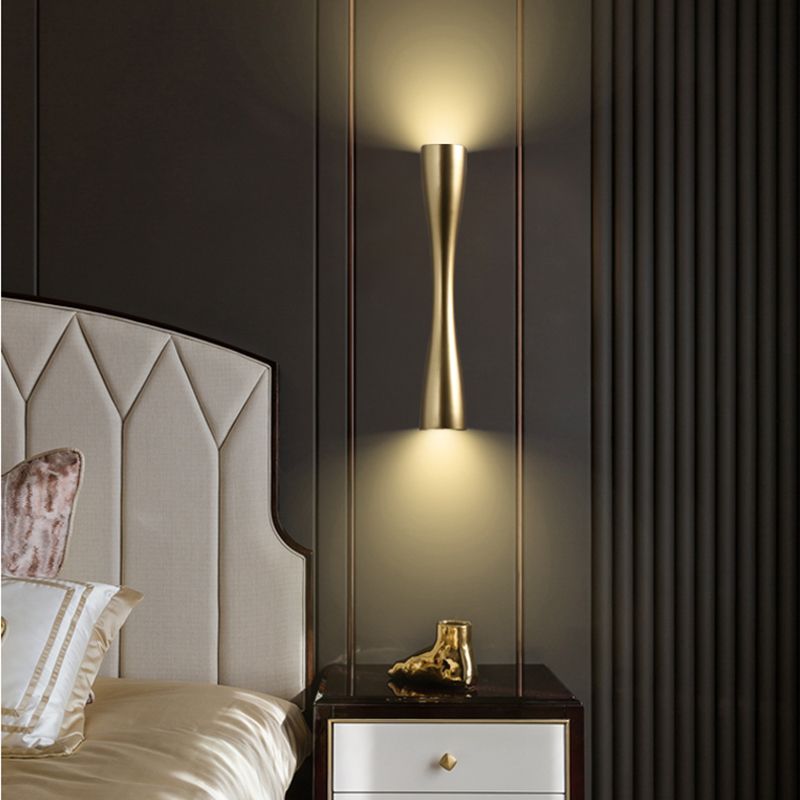 Moderni tubi in stile minimalista lampada montata a parete 2 luci illuminazione montata a parete con tonalità in alluminio